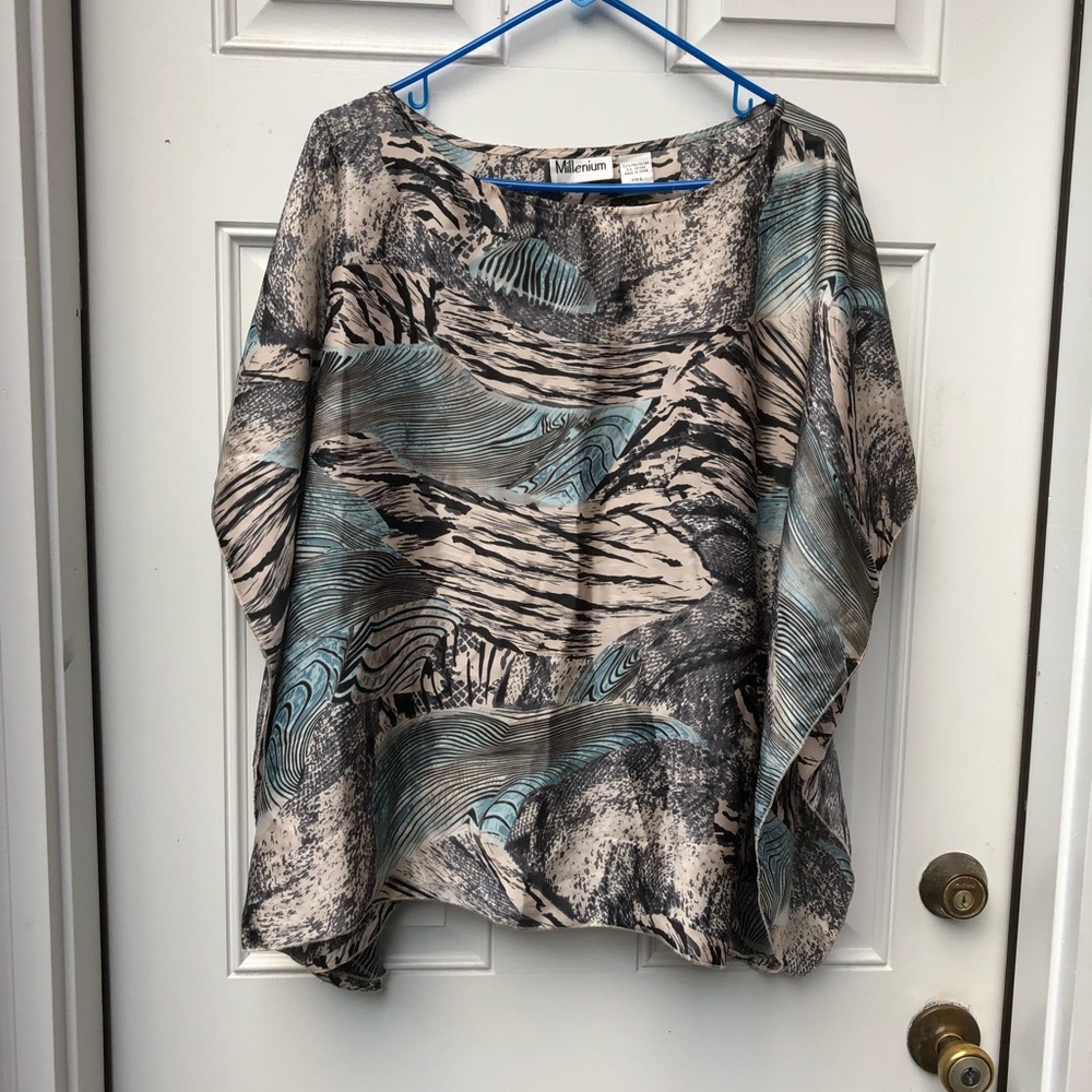 Millenium Belted Cape Blouse